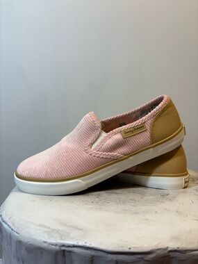 Baby Pink Cord Tommy Bahama Women's Blush Pink Corduroy Slip On Sneakers